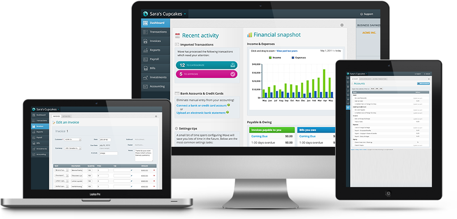 Invoicing - Wave Accounting Ads (940x460), Png Download