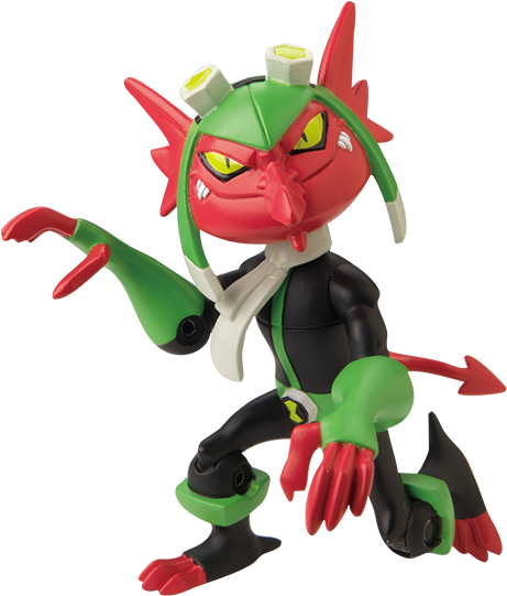 Jury Rigg Toy - Ben 10 Red Alien (530x590), Png Download