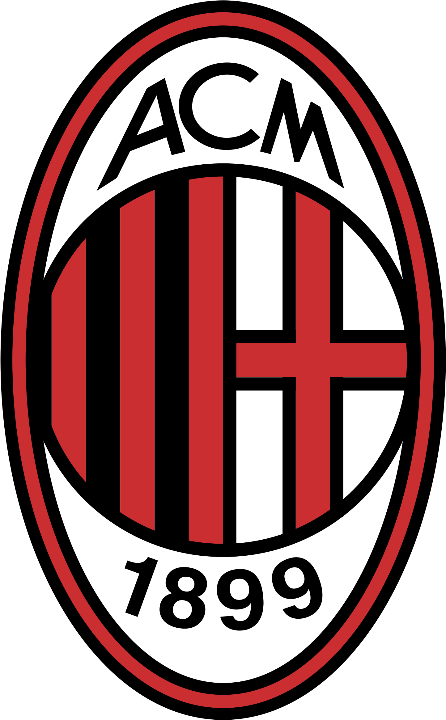 Milan Acm Logo Png Transparent - Ac Milan (2400x2400), Png Download