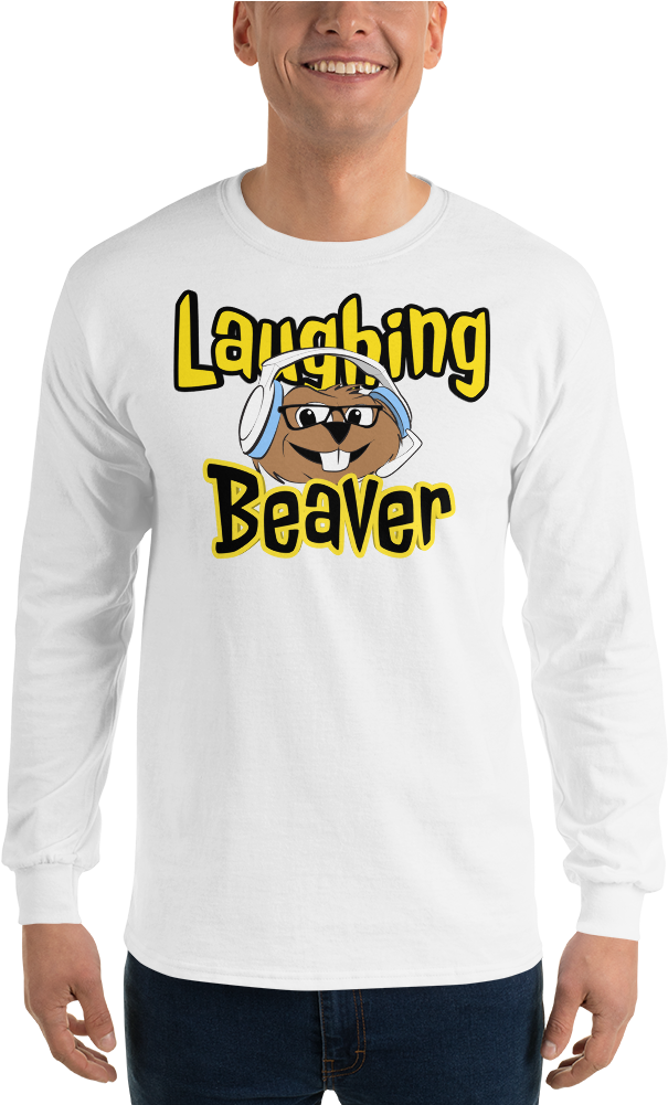 Laughing Beaver Long Sleeve - Long-sleeved T-shirt (1000x1000), Png Download