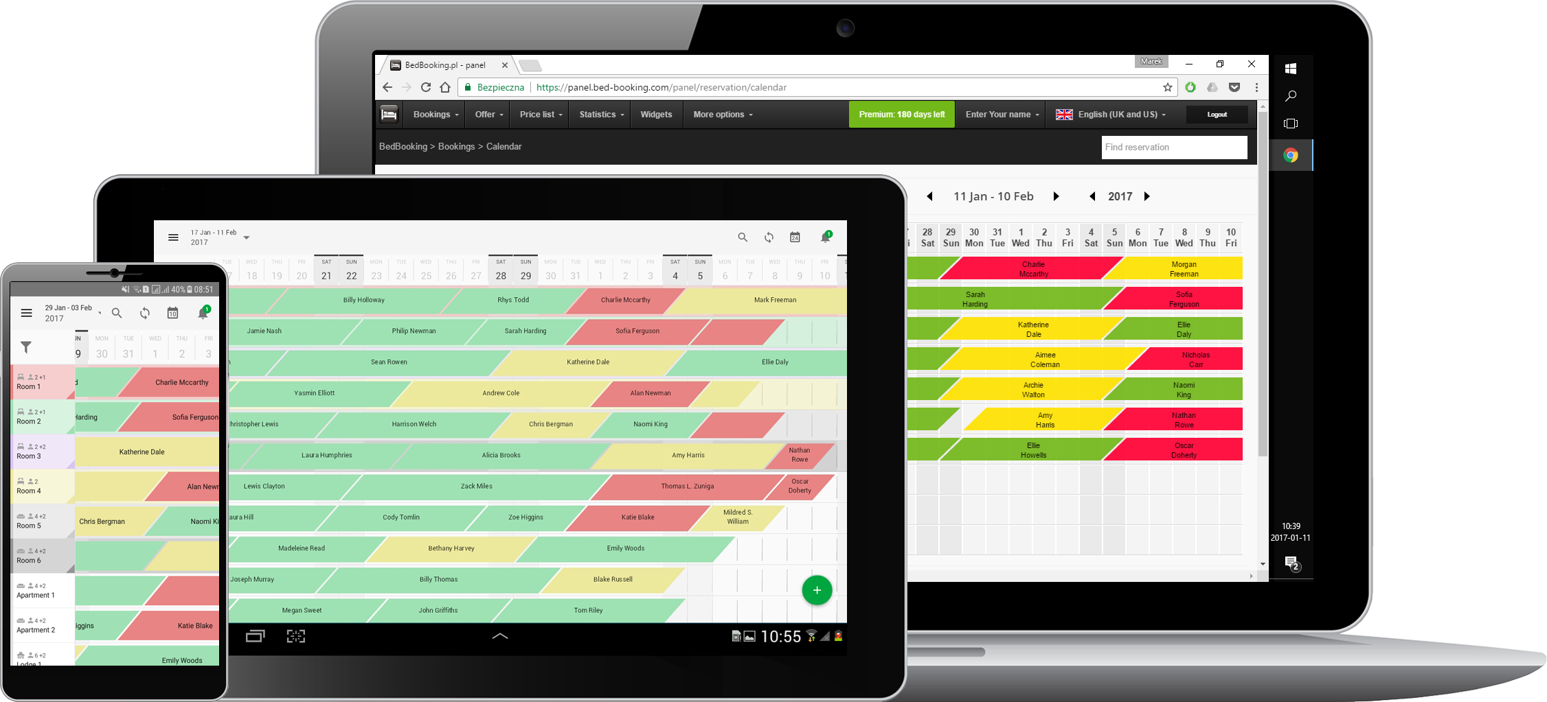 Out Booking Calendar App Makes It Quicker And Easier - React Booking Software (2252x1023), Png Download