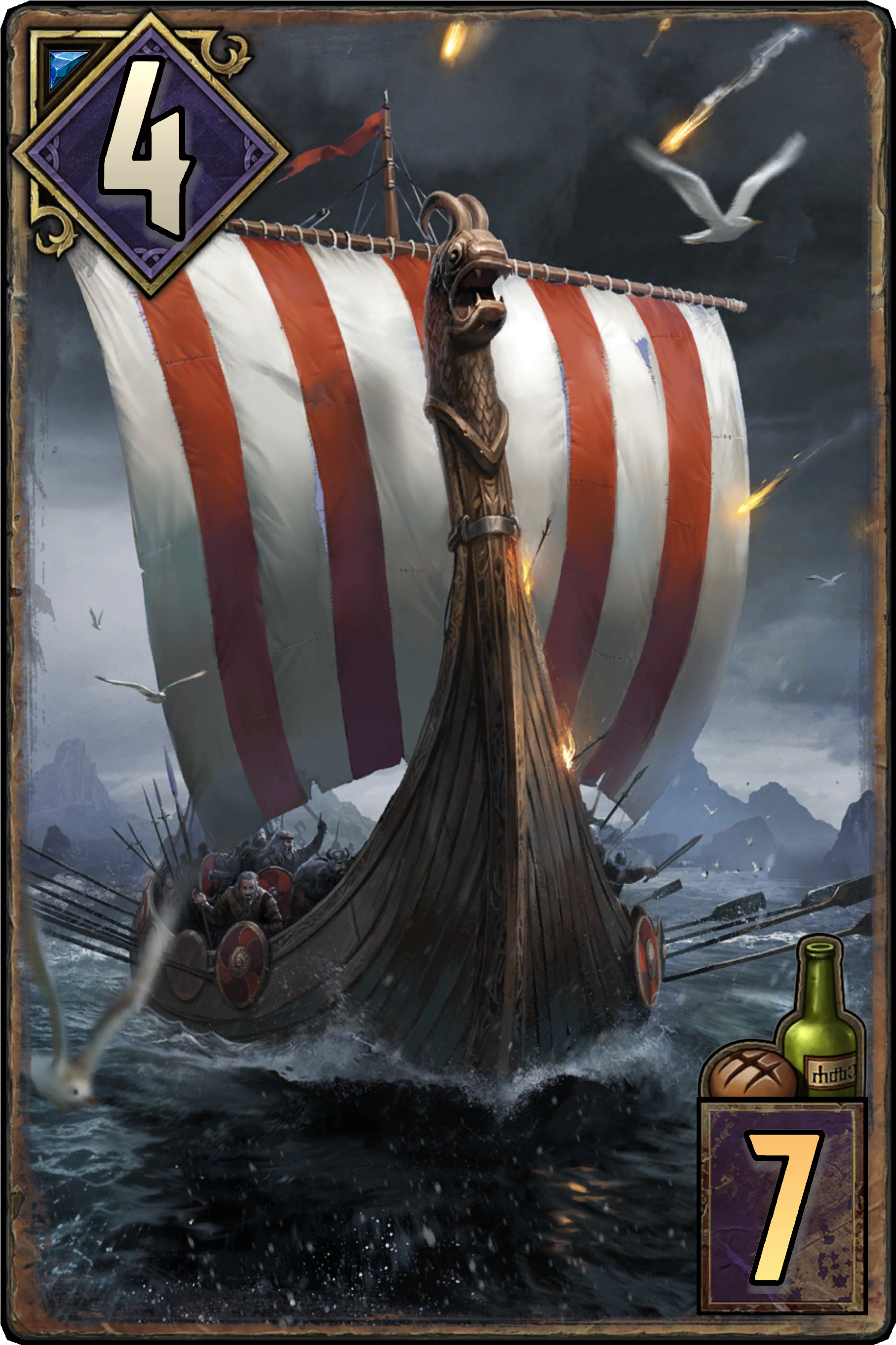 An Craite Longship - Drakkar Png (2186x2924), Png Download