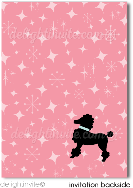 1950's Birthday Party Poodle Skirt Invitations 1950's - Birthday (497x675), Png Download