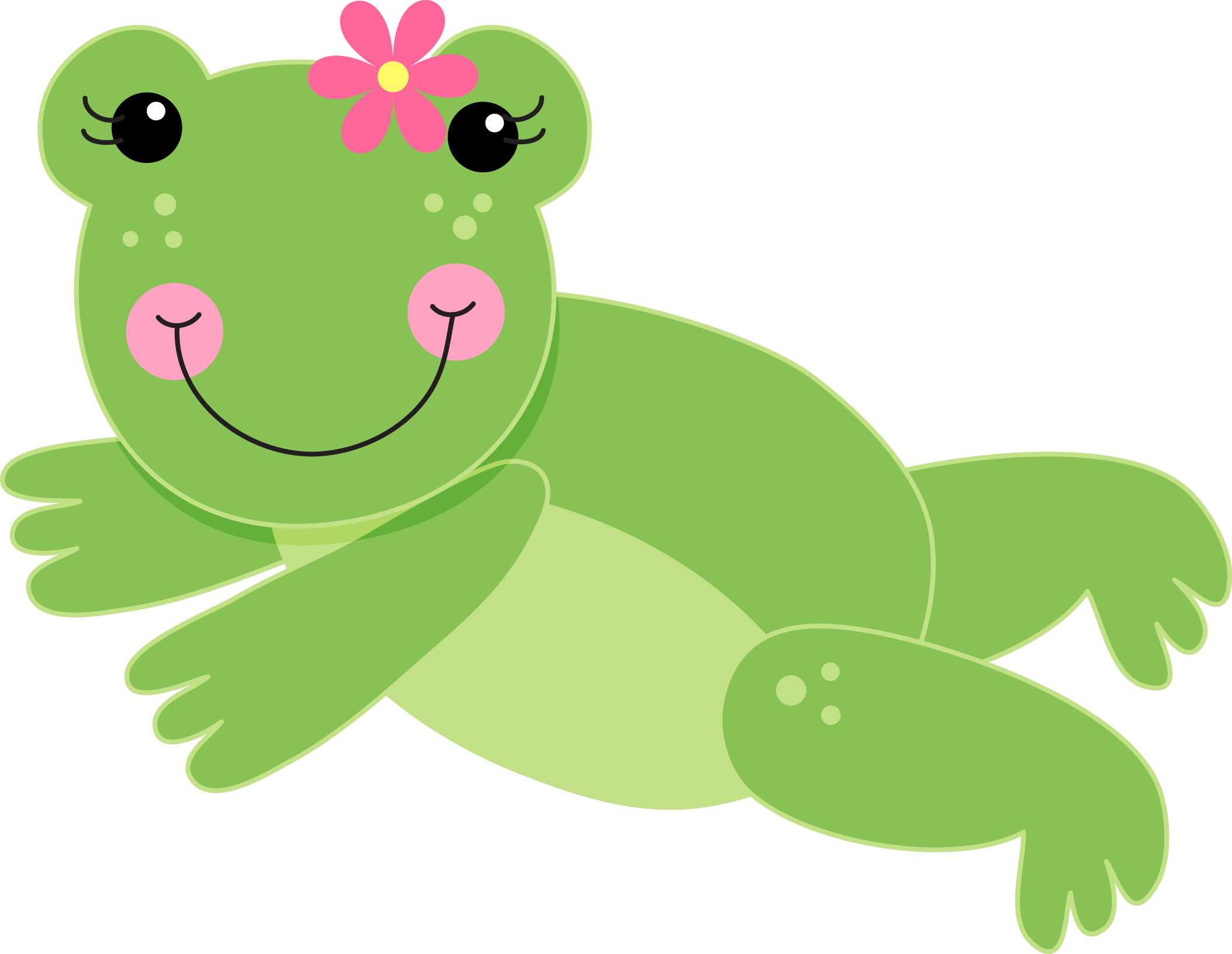 Lily Pad Clipart Speckled Frog - Minus Sapo (2108x1633), Png Download