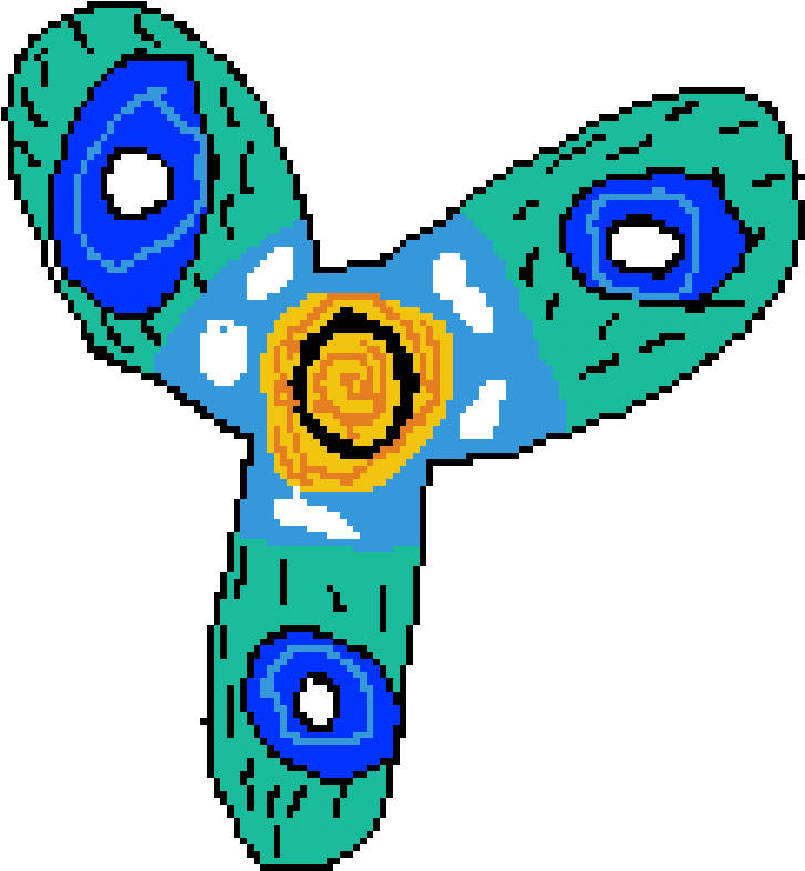 Fidget Spinner Sunny Day Design - Butterfly (1200x1200), Png Download