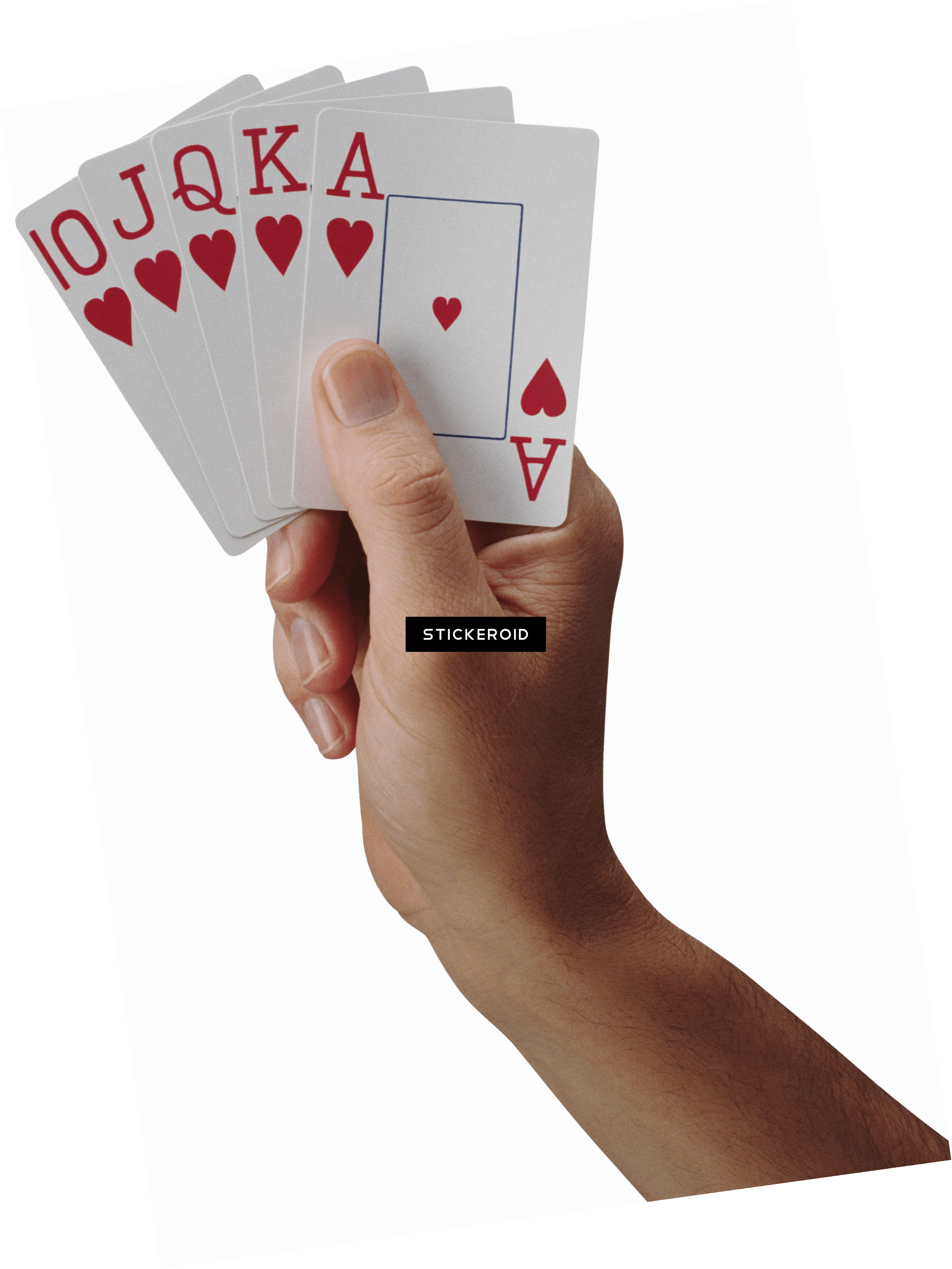 Hand Holding Cards - Playing Cards In Hand (2443x3255), Png Download