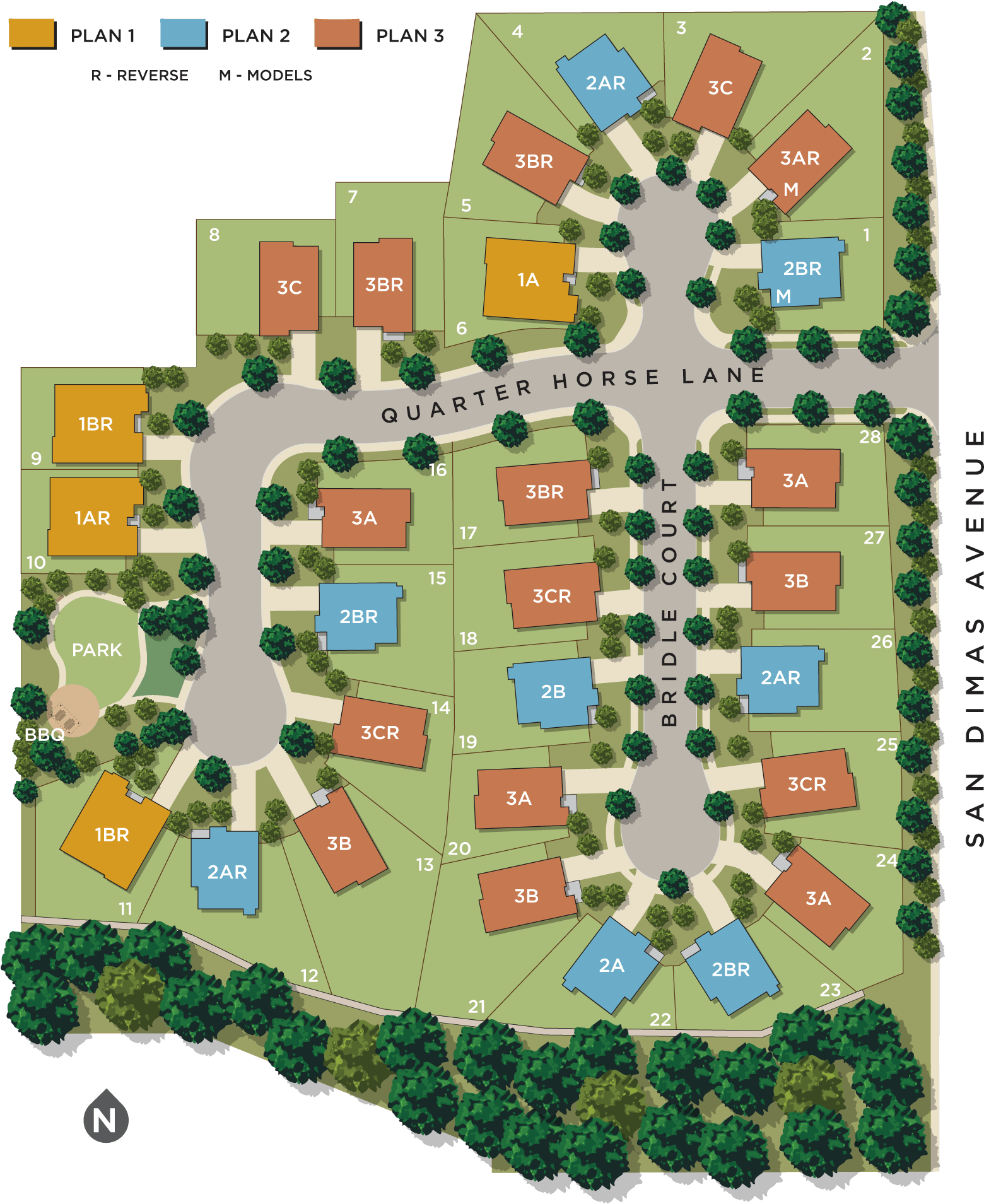 Saddle Creek Site Plan - San Dimas (1600x1950), Png Download