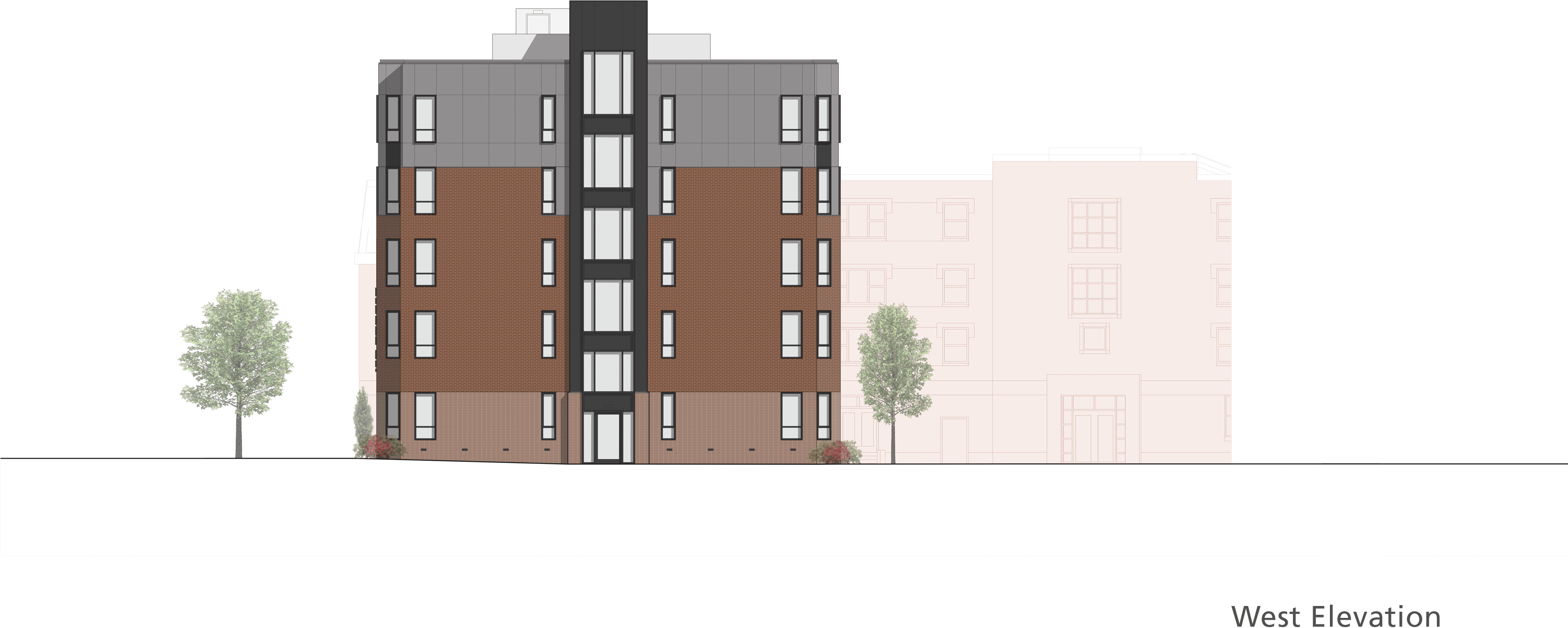 150715 West-elevation Web - Apartment (3562x1955), Png Download