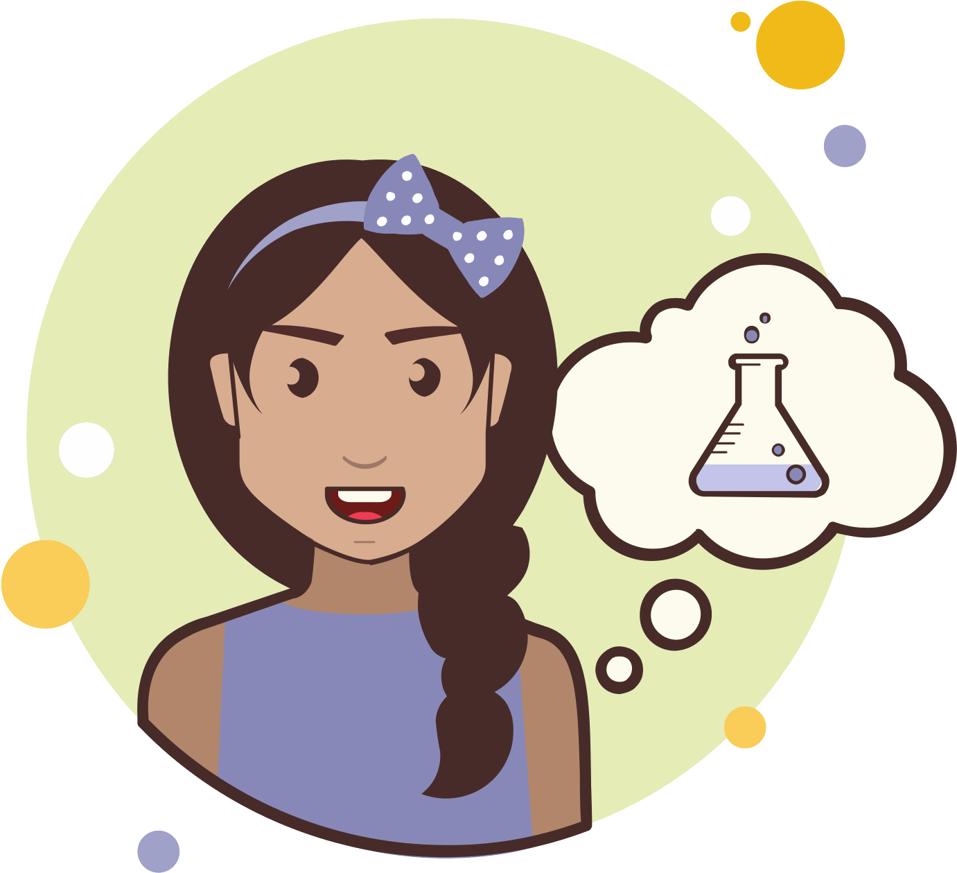 Girl With Chemical Test Tube Icon - Icon (1600x1600), Png Download