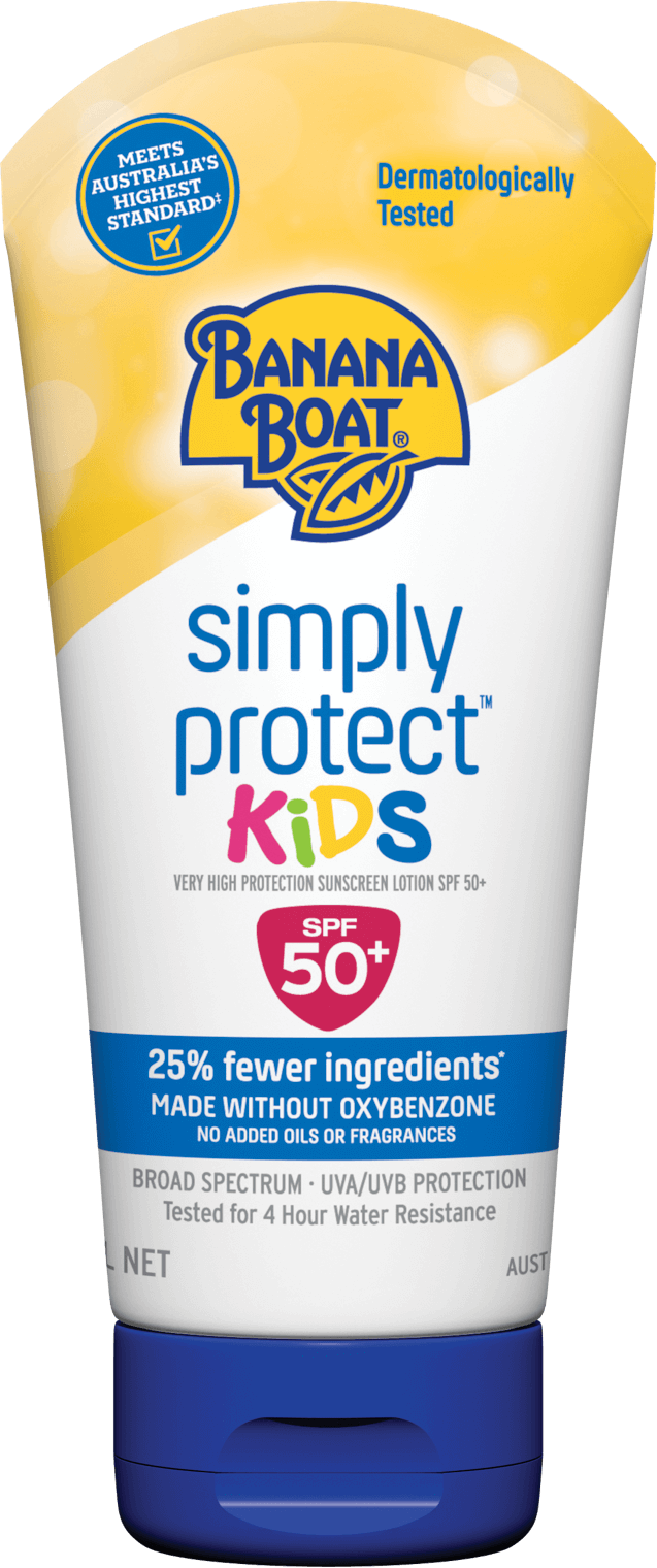 Banana Boat Simply Protect Kids Lotion 180ml (637x1520), Png Download