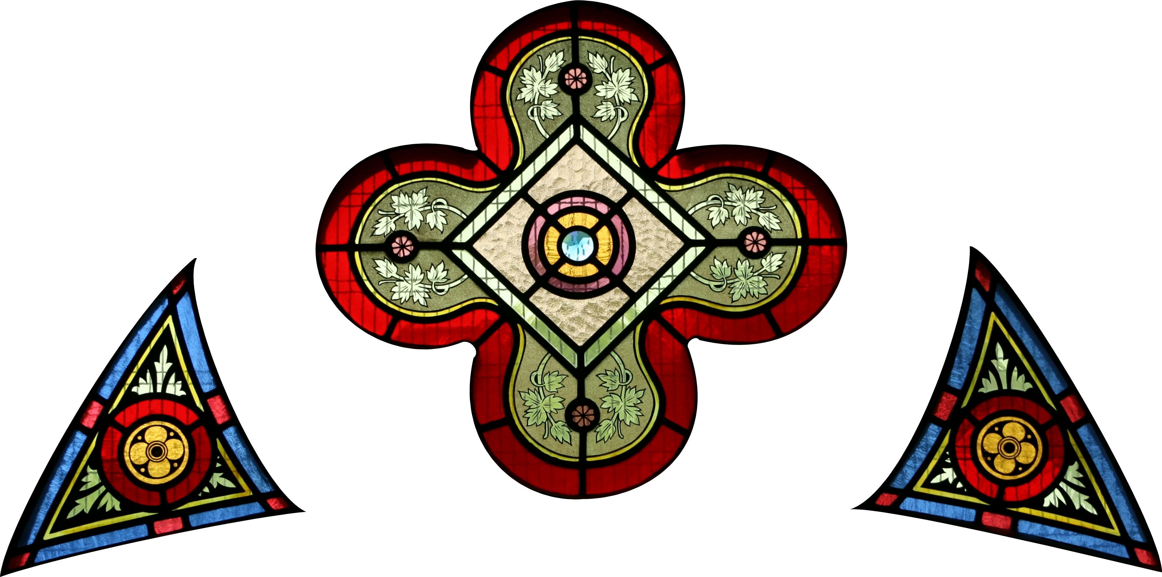 Stjohnsashfield Stainedglass Entrance - Stain Glass Window Png (3916x1947), Png Download