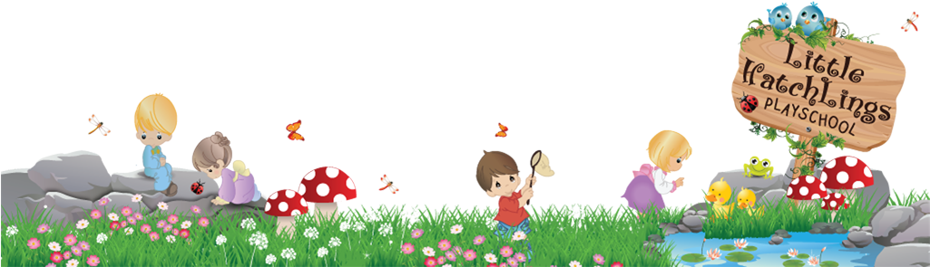 Little Hatchlings Playschool Has Been Operating Since - Play School Kids Clipart Png (1024x304), Png Download