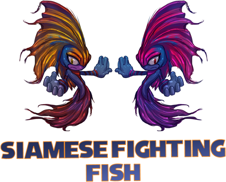 Siamese Fighting Fish Sonic Verse Jam By Ultimatetattts-d65xztv - Siamese Fighting Fish Cartoon (1024x731), Png Download