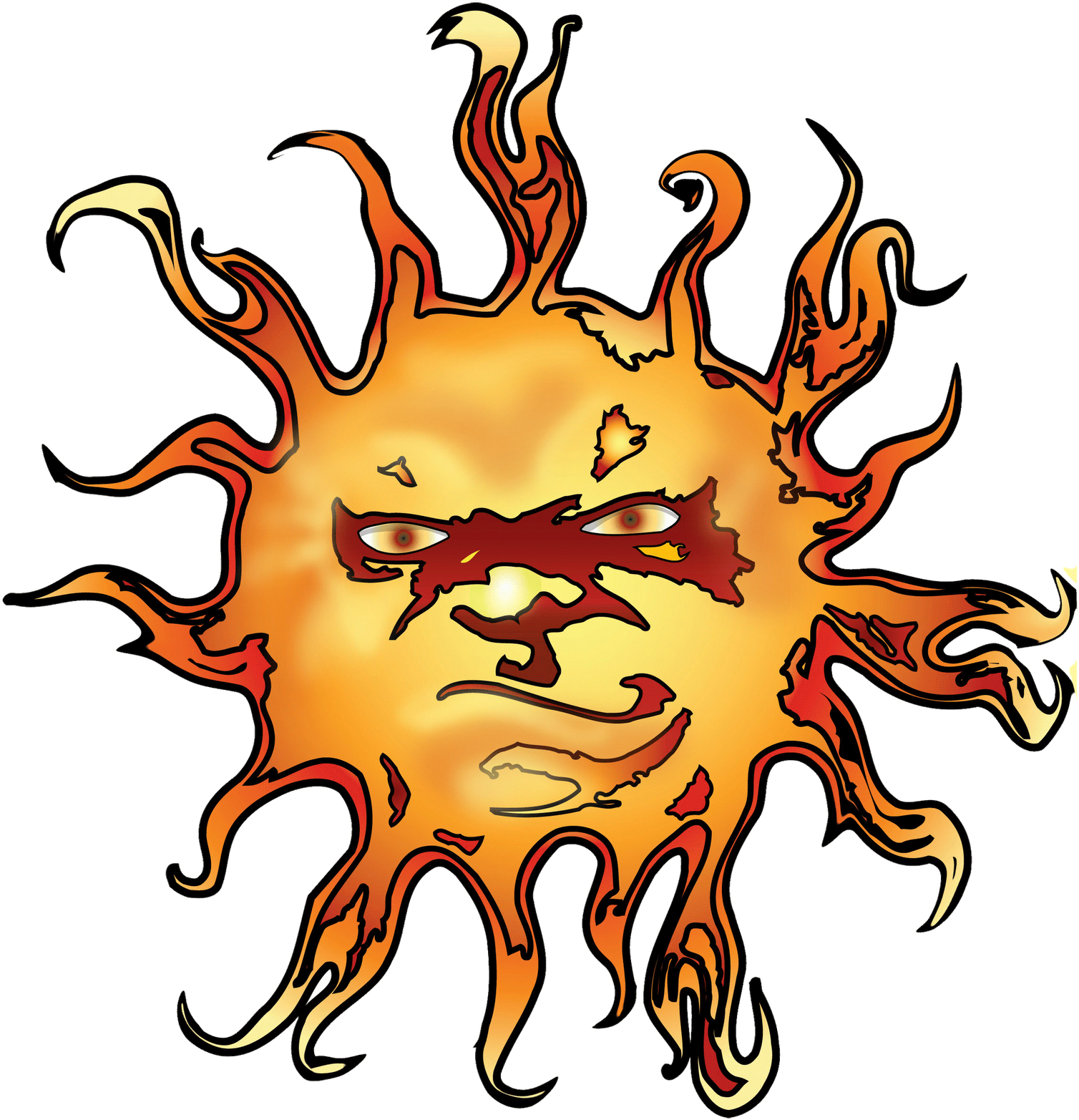 Hot And Humid Png Transparent Hot And Humid - Hot Sun (1541x1600), Png Download