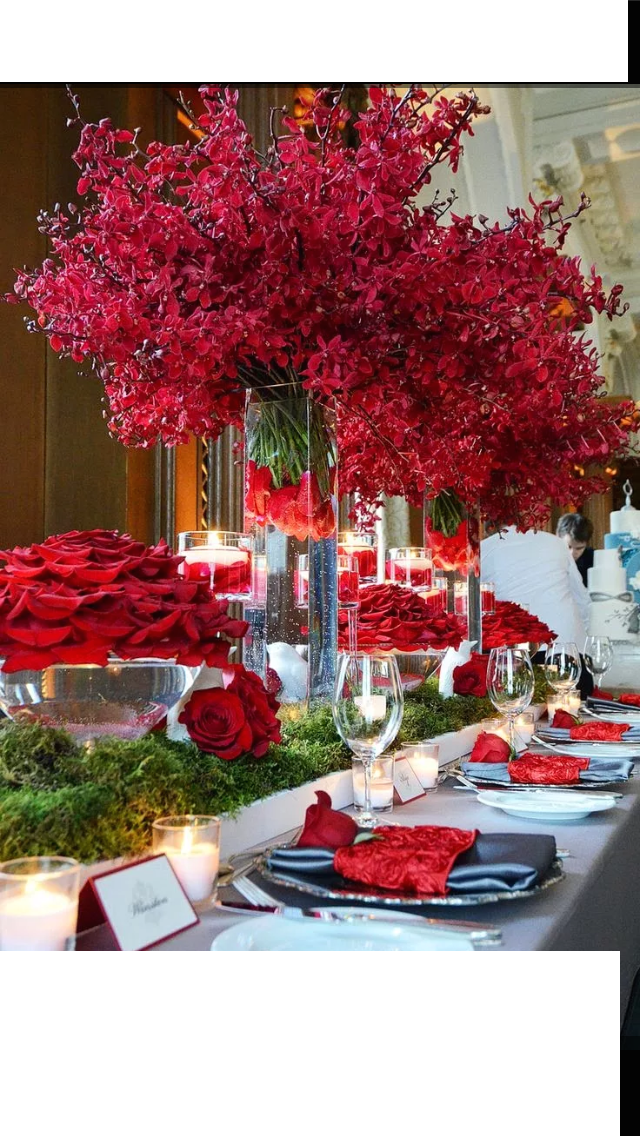 Red Wedding, Wedding Ideas, Wedding Table, Wedding - Saint Valentine Table Decoration (640x1136), Png Download