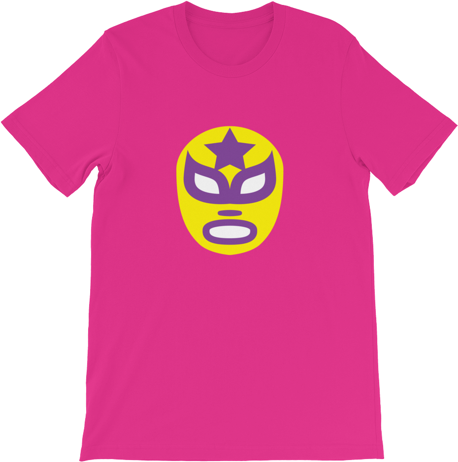 Luchador Mask Yellow And Purple Graphic T-shirt - Guess Who T Shirt (1000x1000), Png Download