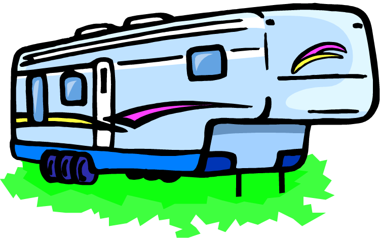 Rv Clip Art - Free Clip Art Campers (750x470), Png Download