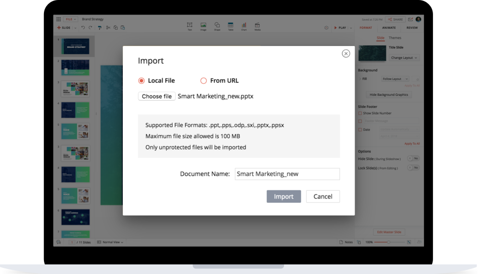 Hence, We Let You Import Powerpoint Files Up To A Size - Operating System (946x543), Png Download
