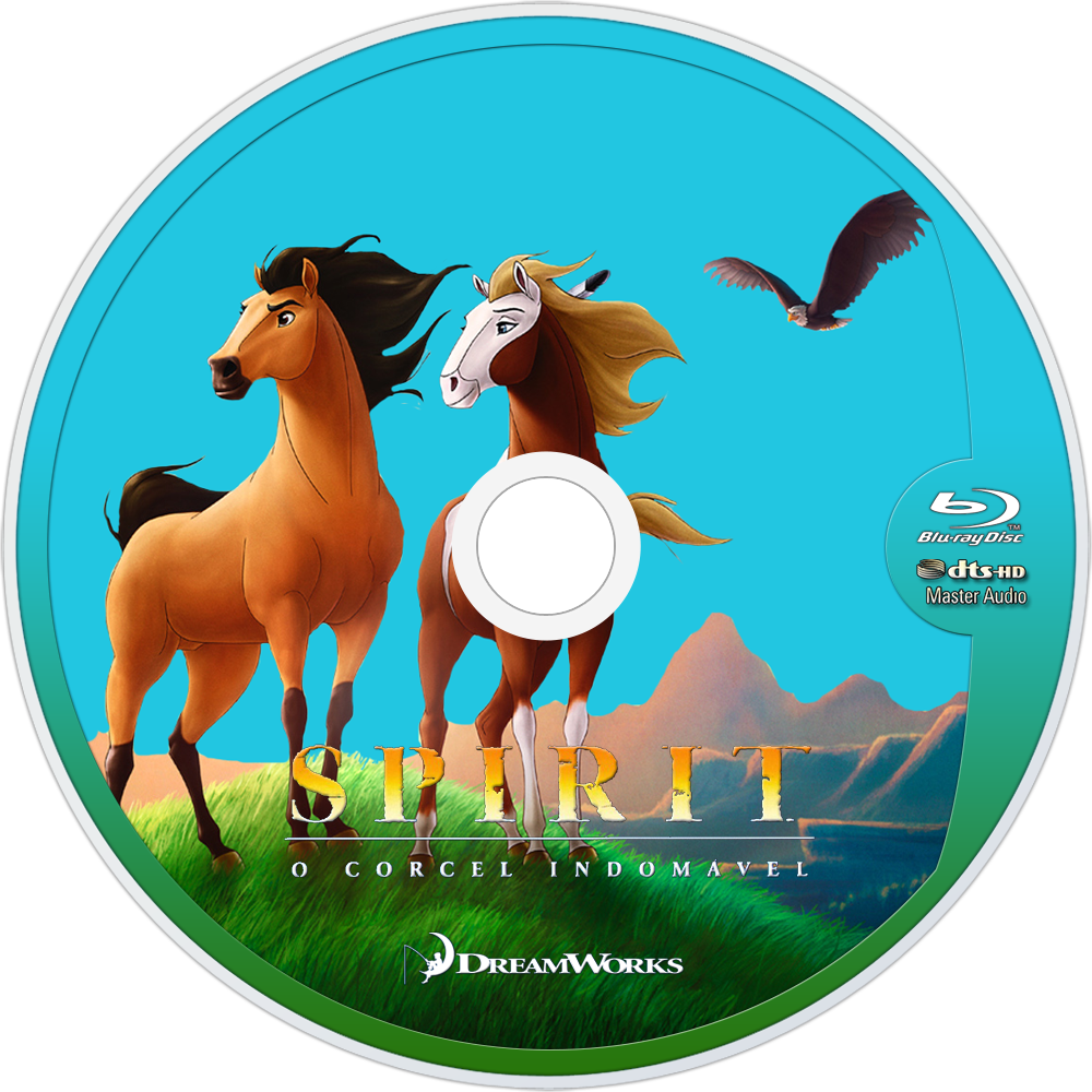 Stallion Of The Cimarron Bluray Disc Image - Spirit Stallion Of The Cimarron Poster (1000x1000), Png Download