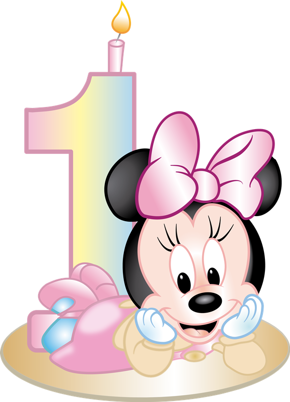 Imágenes De Números De Cumpleaños Para Imprimir - Minnie Baby (578x800), Png Download