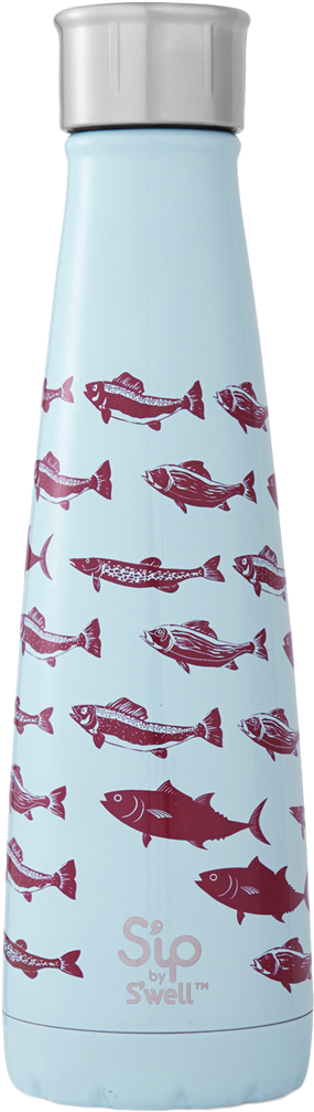 Gone Fishing - S'ip By S'well Gone Fishing Water Bottle - 15 Oz (304x1024), Png Download