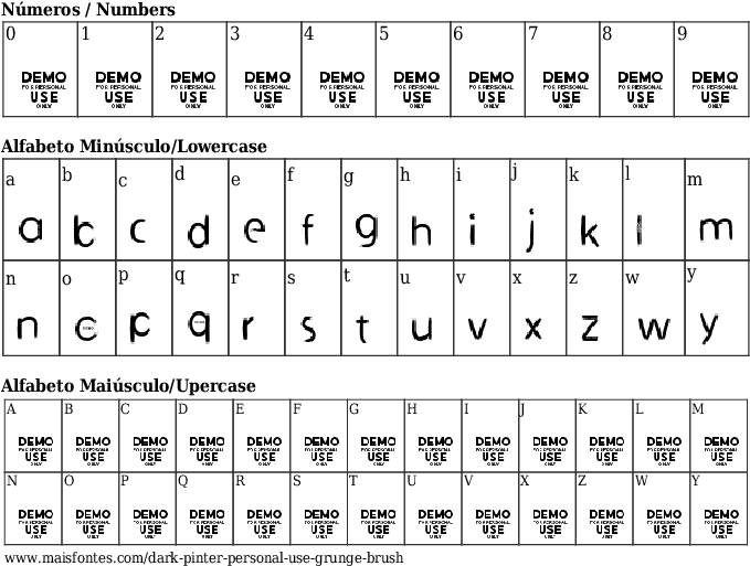 Font Details Dark Pinter Personal Use Grunge Brush - Font (689x640), Png Download