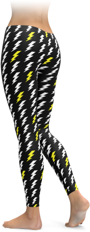 Lightning Bolt Leggings - Leggings (740x896), Png Download