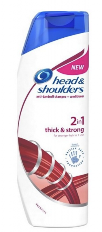 Head & Shoulders Thick & Strong 2 In 1 Shampoo - Head And Shoulders 2 In 1 Thick (800x800), Png Download