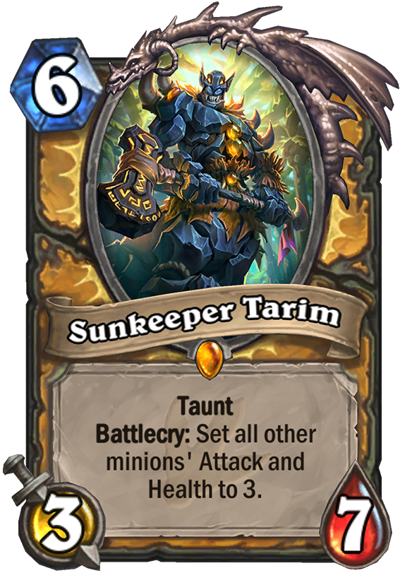 Sunkeeper Tarim - One Night In Karazhan Curator (567x811), Png Download