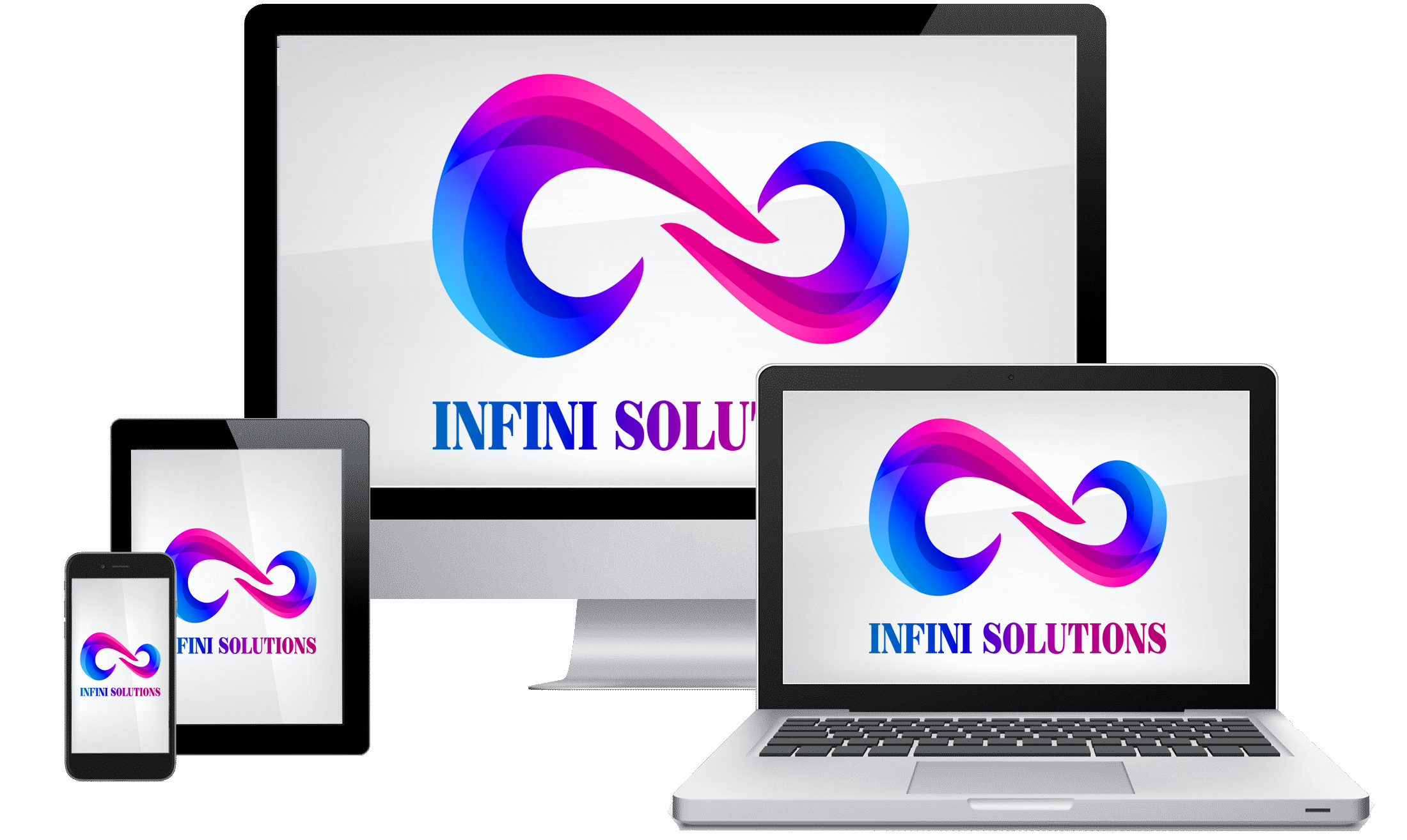 Laptop Tablet Phone Pc With Infini Logo - Real Time Gps Tracking (2200x1314), Png Download
