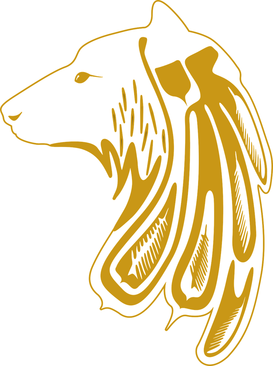 Wolf Wolf Head Indian - Vector Graphics (956x1280), Png Download