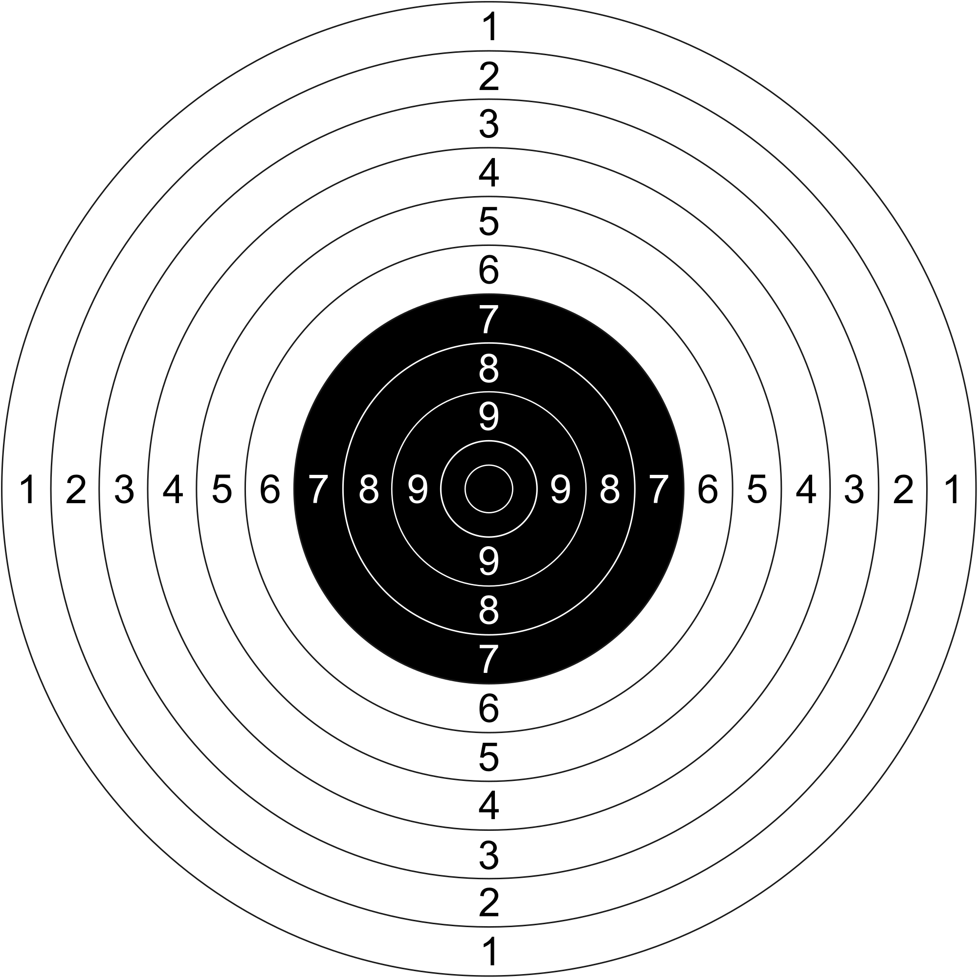 Open - Pistol Target (2000x2000), Png Download