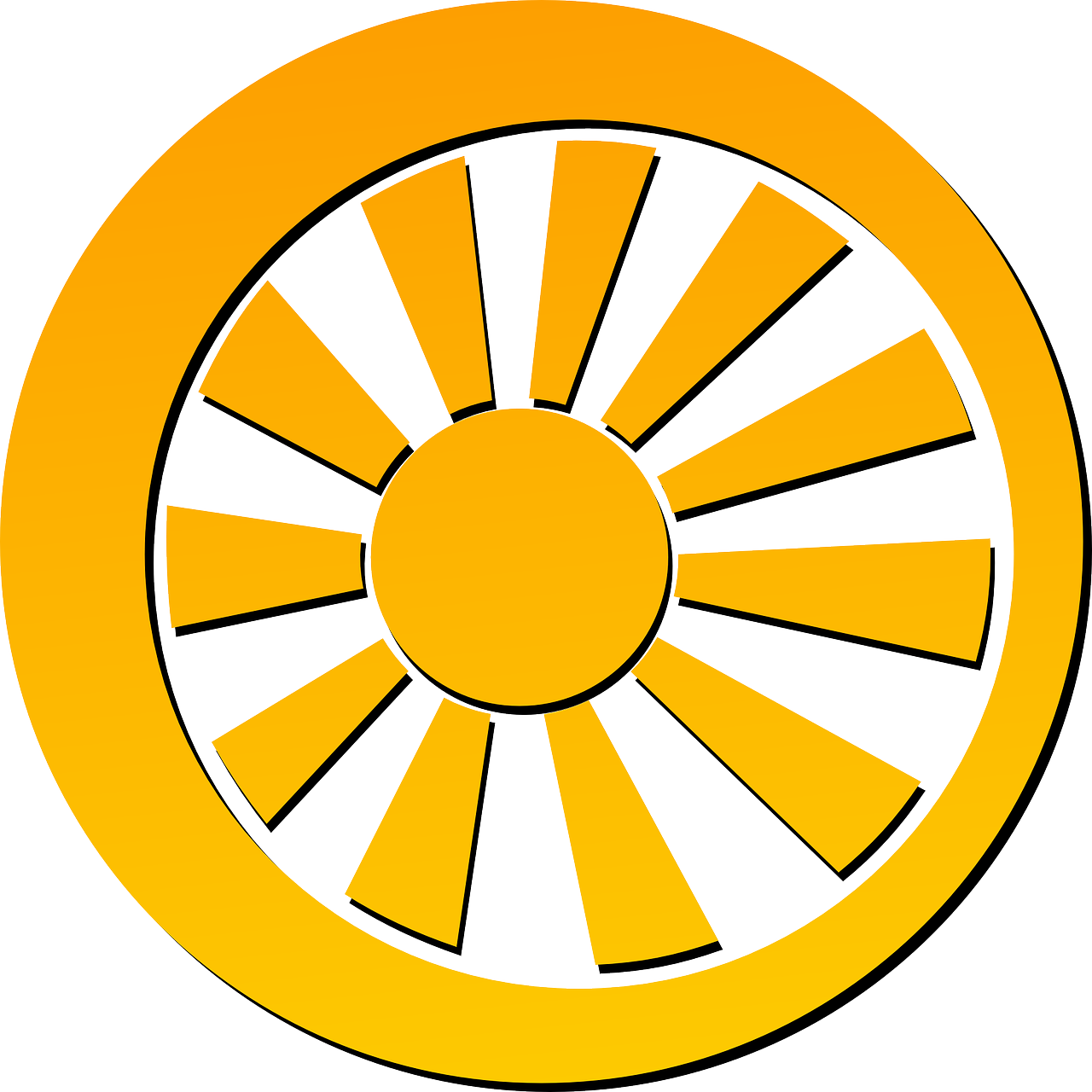 Sun, Weather, Sunny, Summer, Heat, Sun Rays - Sun Clip Art (640x640), Png Download