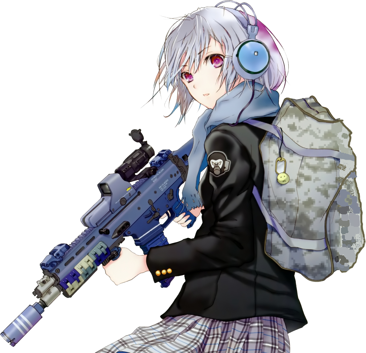 Anime Png Images - Anime Girl In War (1231x1186), Png Download