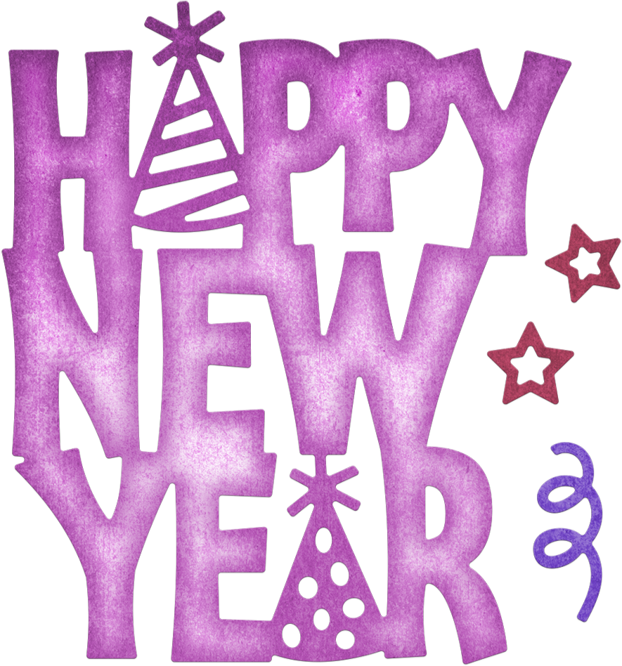 This Great New Die Set Is Now Available On The Cld - Cheery Lynn Designs Die-happy New Year, .375" To 2.875" (1000x1000), Png Download