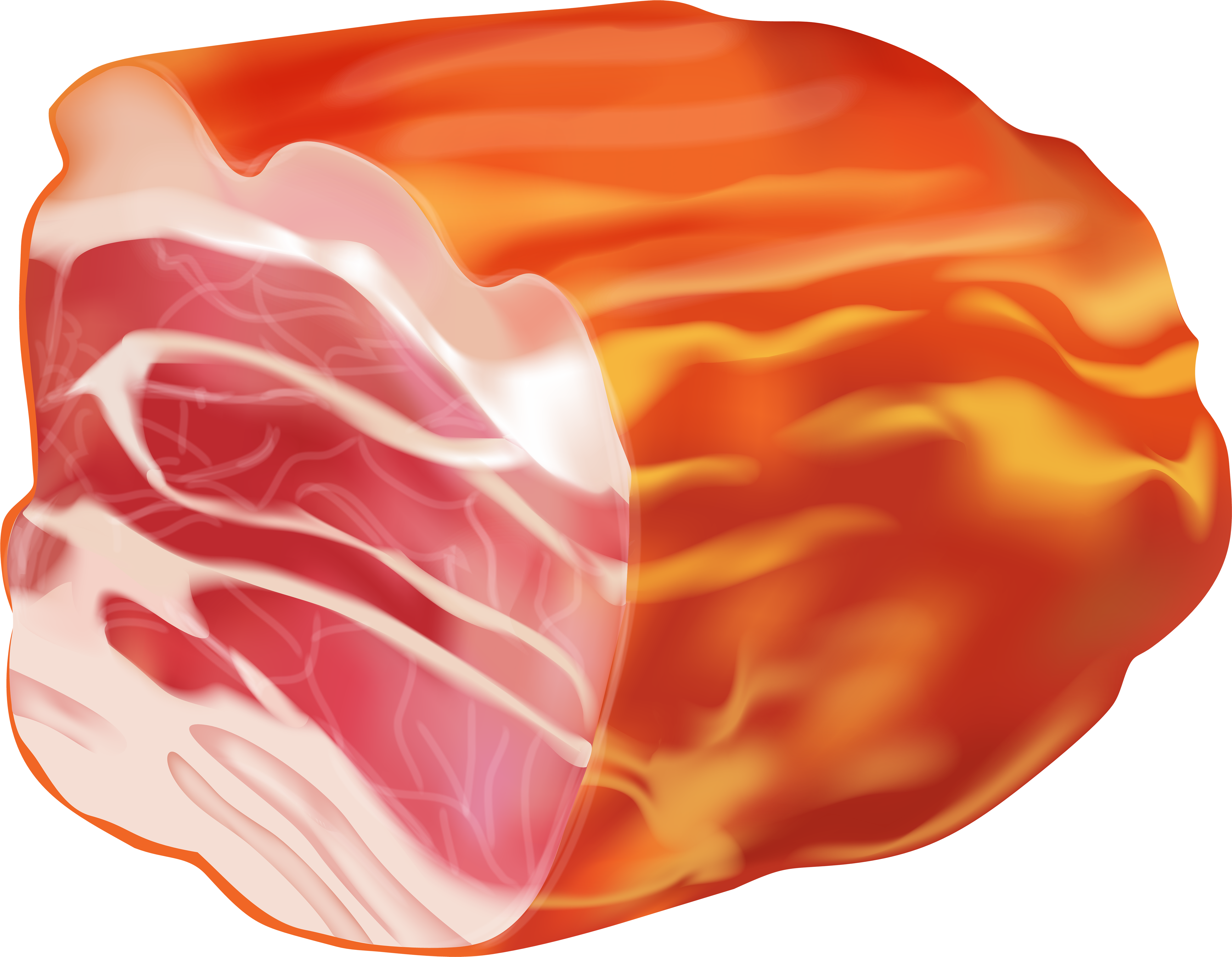 Clipart Food Bacon - Bacon Png (6000x4657), Png Download