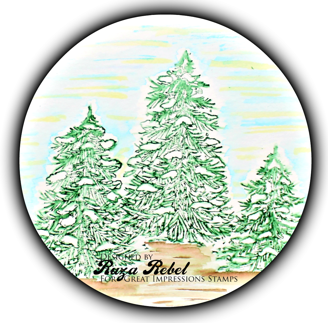 On Stathmore Watercolor Paper, And Then Used A Paint - Christmas Decoration (1124x1105), Png Download