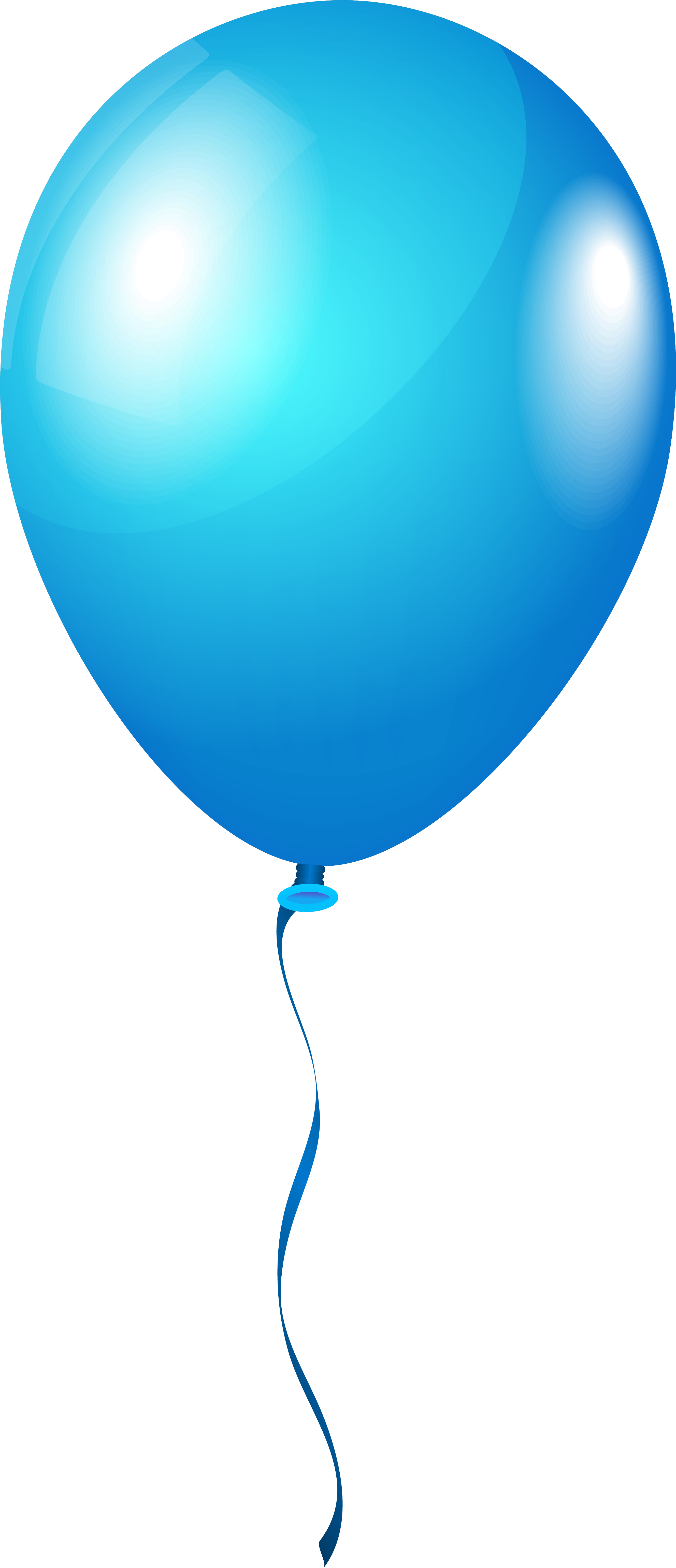 Balloon Png Image - Blue Balloon Clipart Png (2716x6301), Png Download