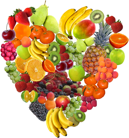Heart Fruit Png Transparent Image - Heart Fruits And Vegetables (500x518), Png Download