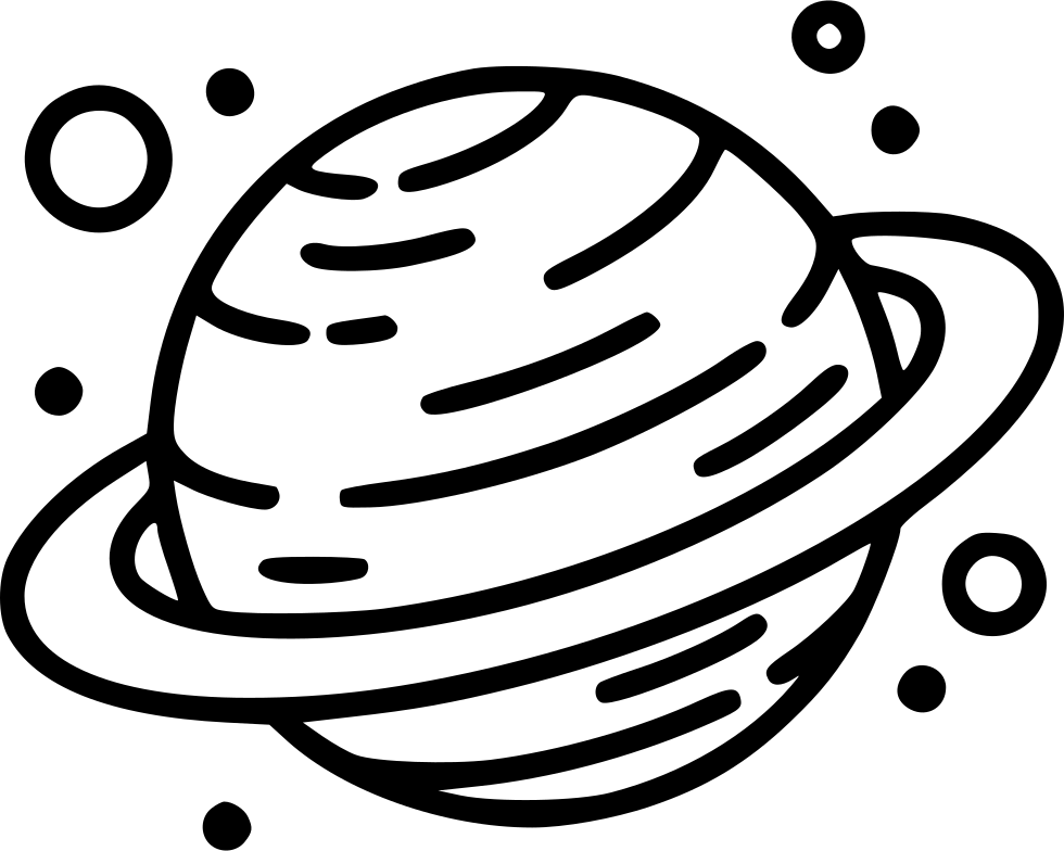 Planet Saturn Comments - Planet Drawing Png (980x784), Png Download