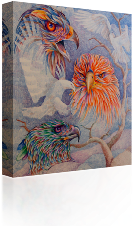 Eagle's Circle - Modern Art (500x500), Png Download