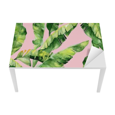 Seamless Watercolor Illustration Of Tropical Leaves, - Dense Jungle Round Mouse Pad Customized Non Slip Rubber (400x400), Png Download