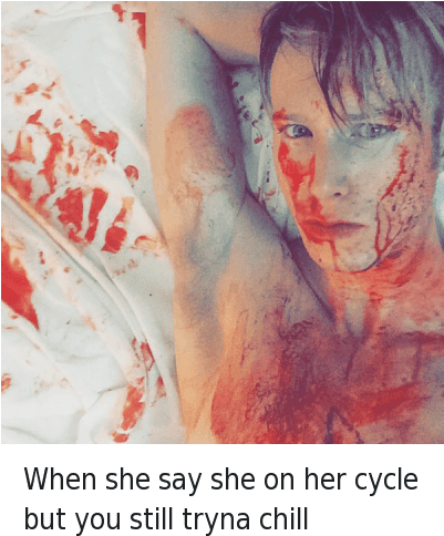 Chill, Girls, And Period - Blood (400x497), Png Download