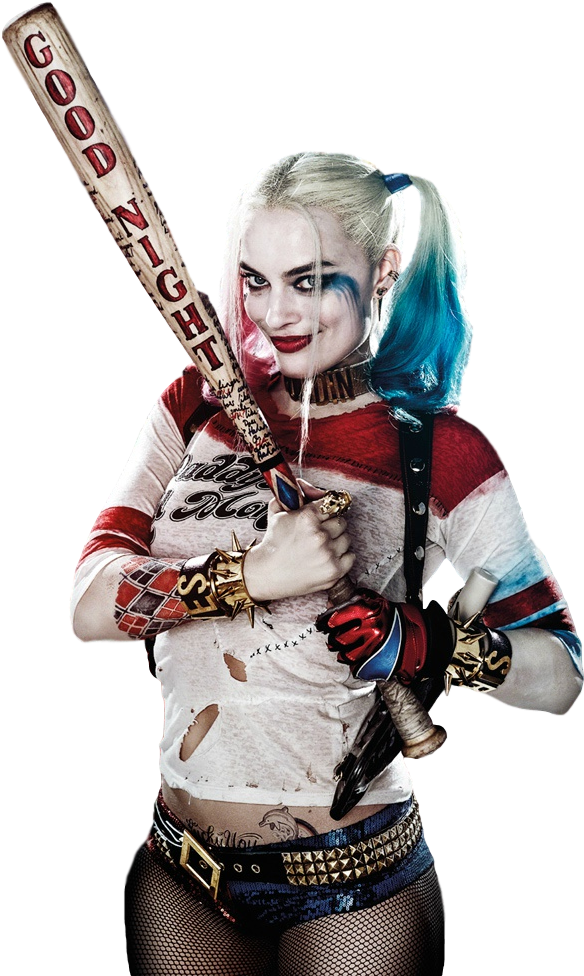 Harley Quinn Png - Harley Quinn Baseball Bat (666x1000), Png Download