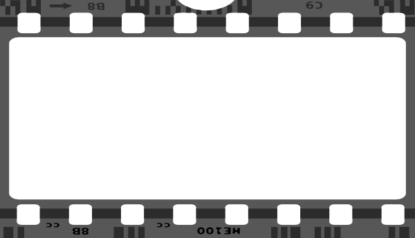 Scaled Film Strip Clip Art At Clker - Film Strip Png (600x345), Png Download
