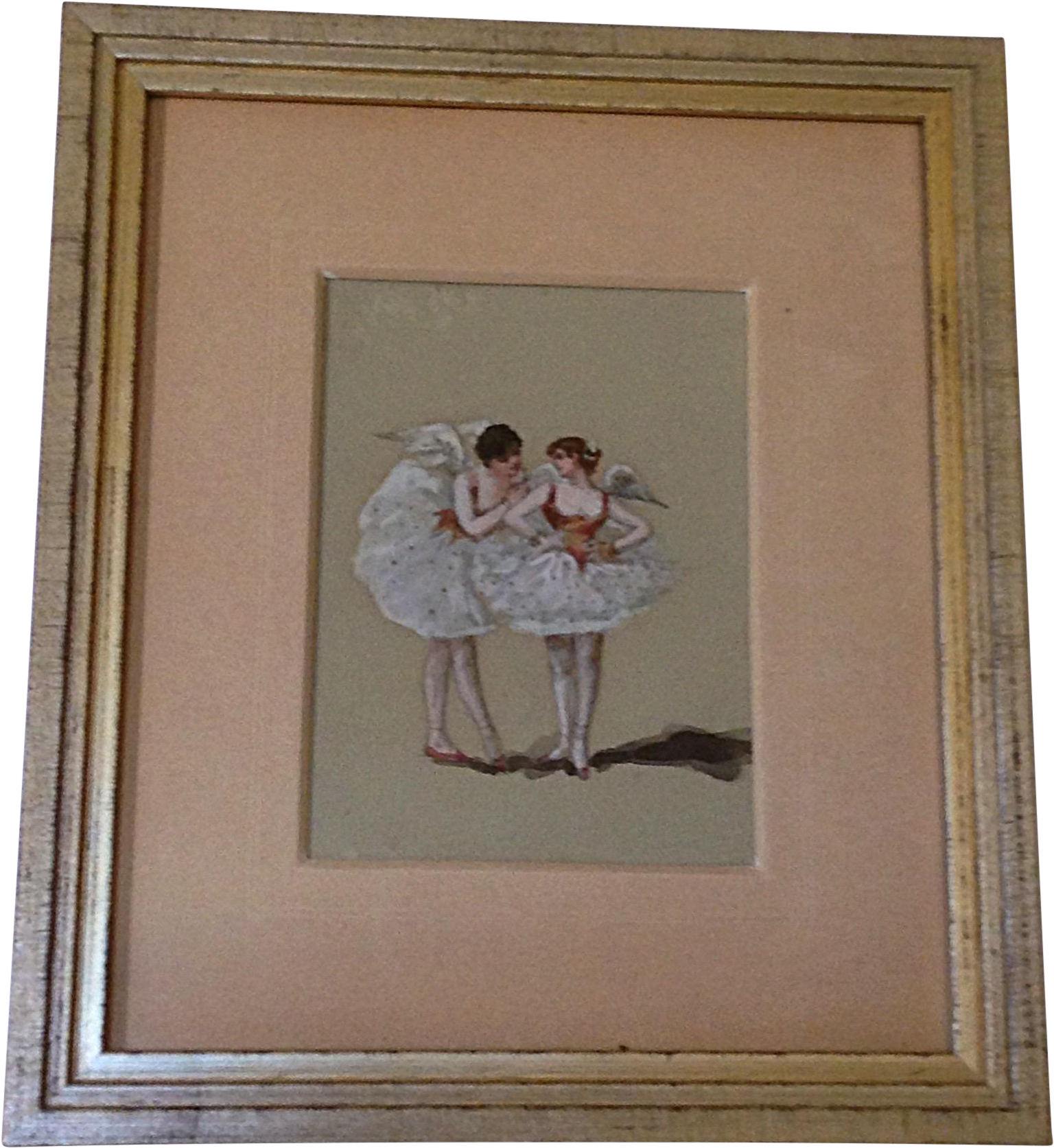 French Watercolor Angels On Chairish - Picture Frame (1706x1858), Png Download