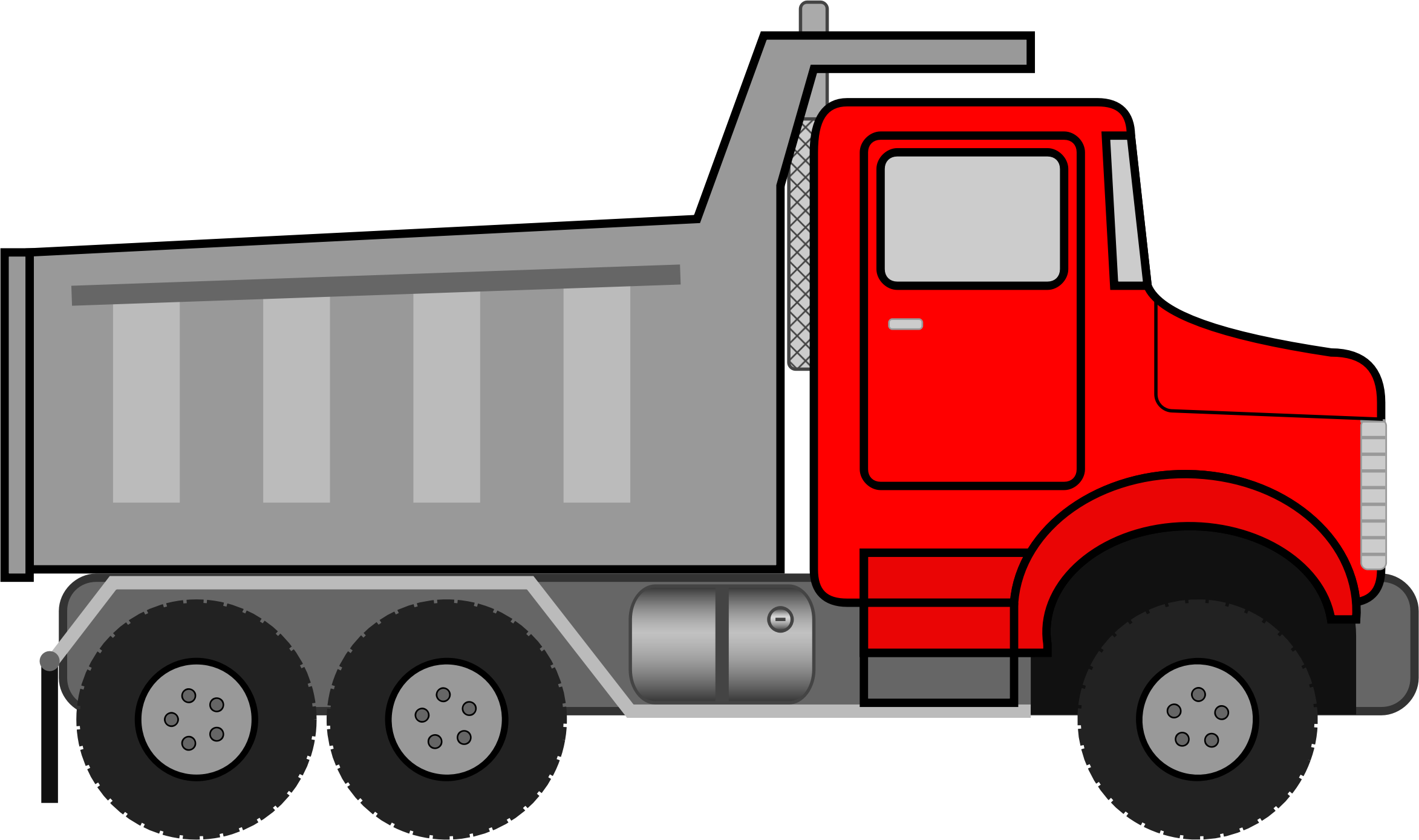 Truck Vector Clipart Image - Clip Art Of Truck (2346x1389), Png Download