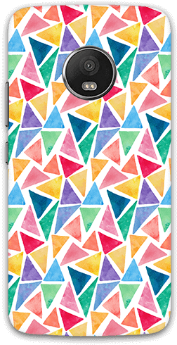 Watercolor Triangles Pattern Moto G5 Plus Mobile Case - Geometrical Water (600x600), Png Download
