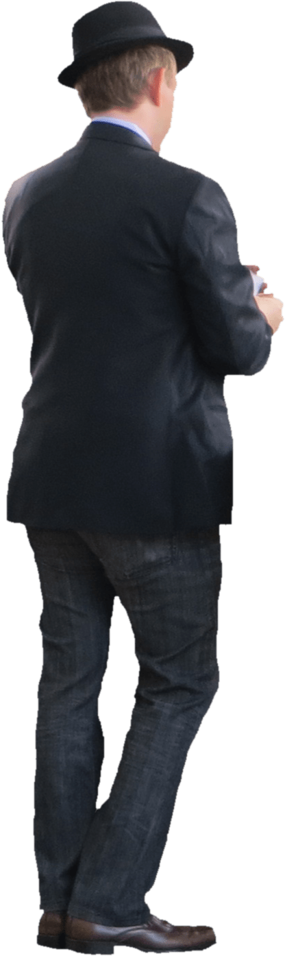 Man Png Free Download - Back Of Man In Suit Png (1024x1024), Png Download