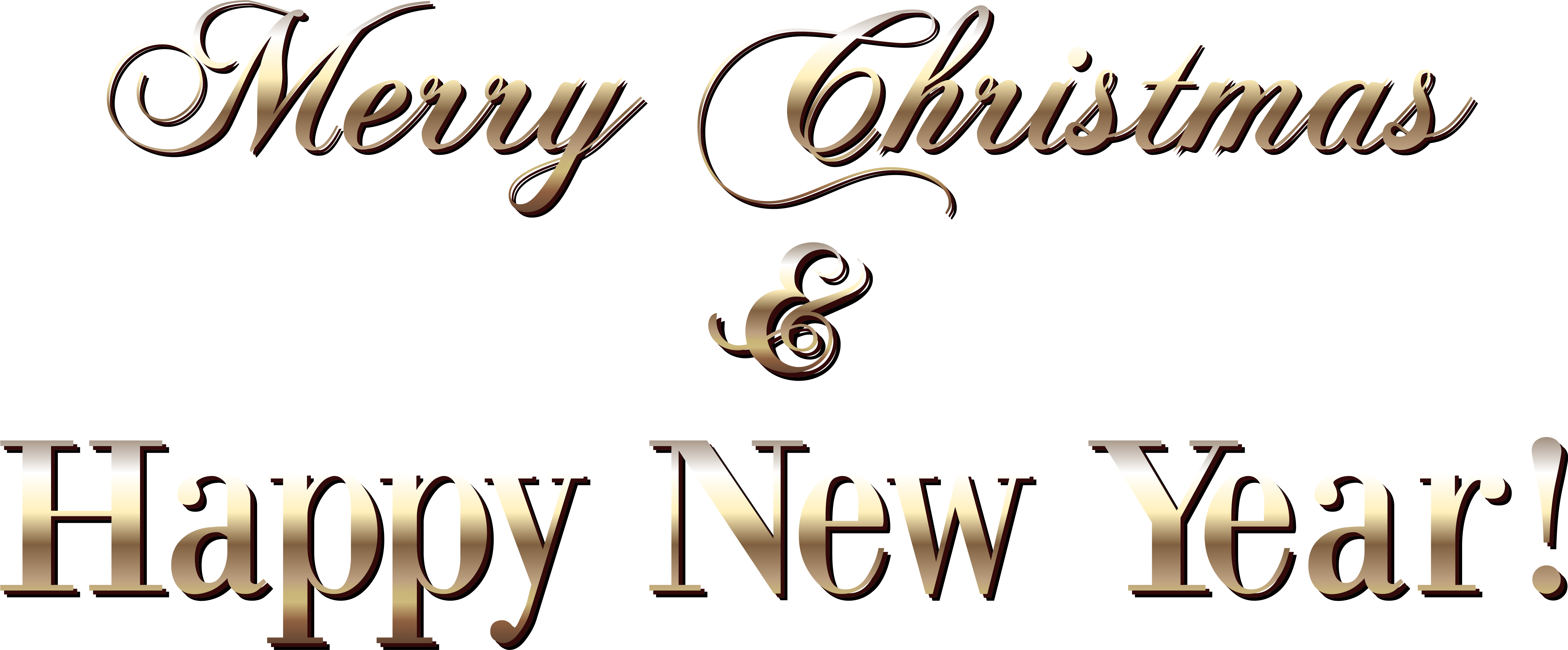 Gold Merry Christmas Text Style Png Clipart Image Merry Christmas And Happy New Year Png Full Size Png Download Seekpng
